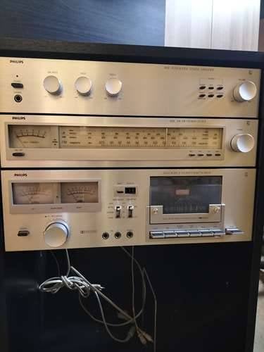 Philips vintage hi‑fi — versterker + tuner + tape + HP, Ophalen, Zo goed als nieuw, Cassettedeck, Philips