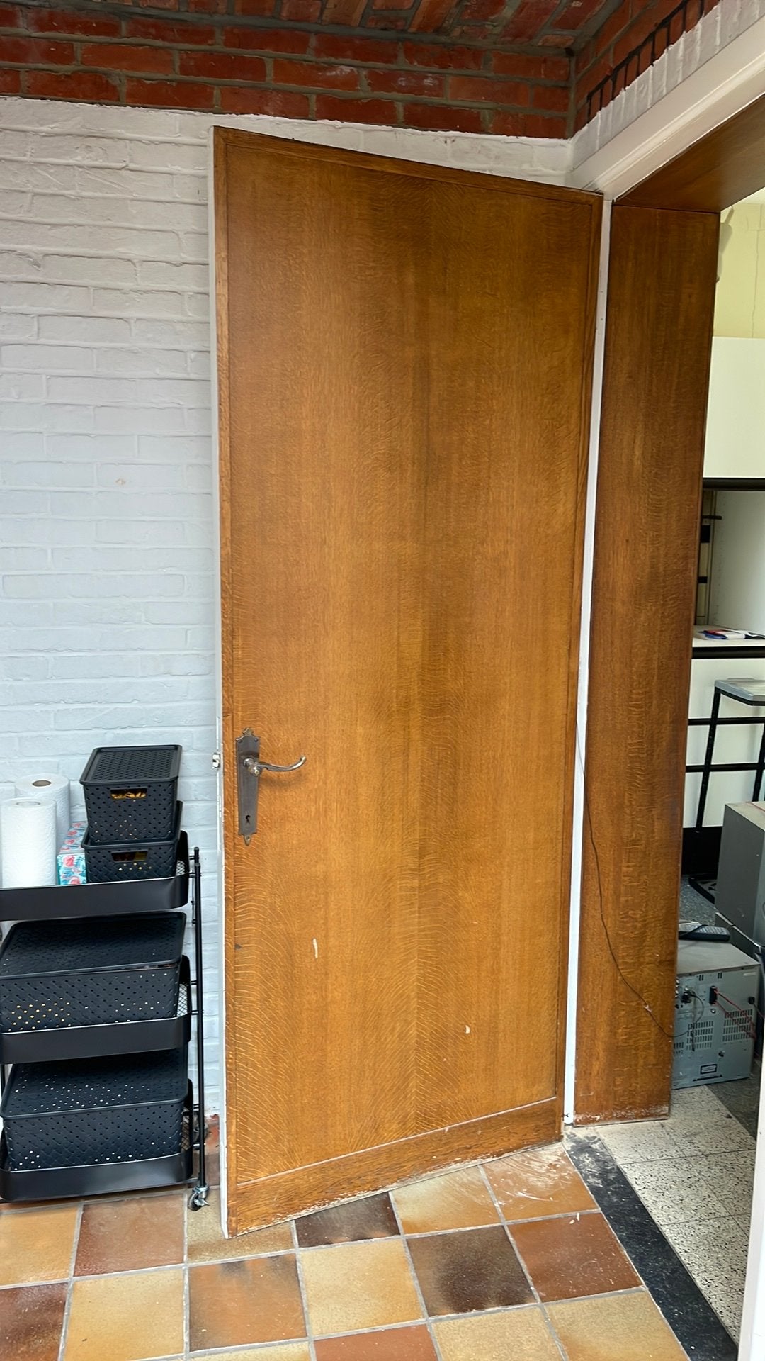 Houten deur, Doe-het-zelf en Bouw, Deuren en Vliegenramen, Ophalen, Gebruikt, Hout