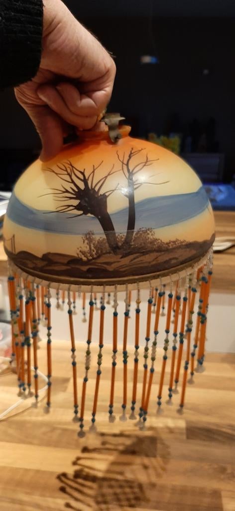 Art deco lampekap, Ophalen