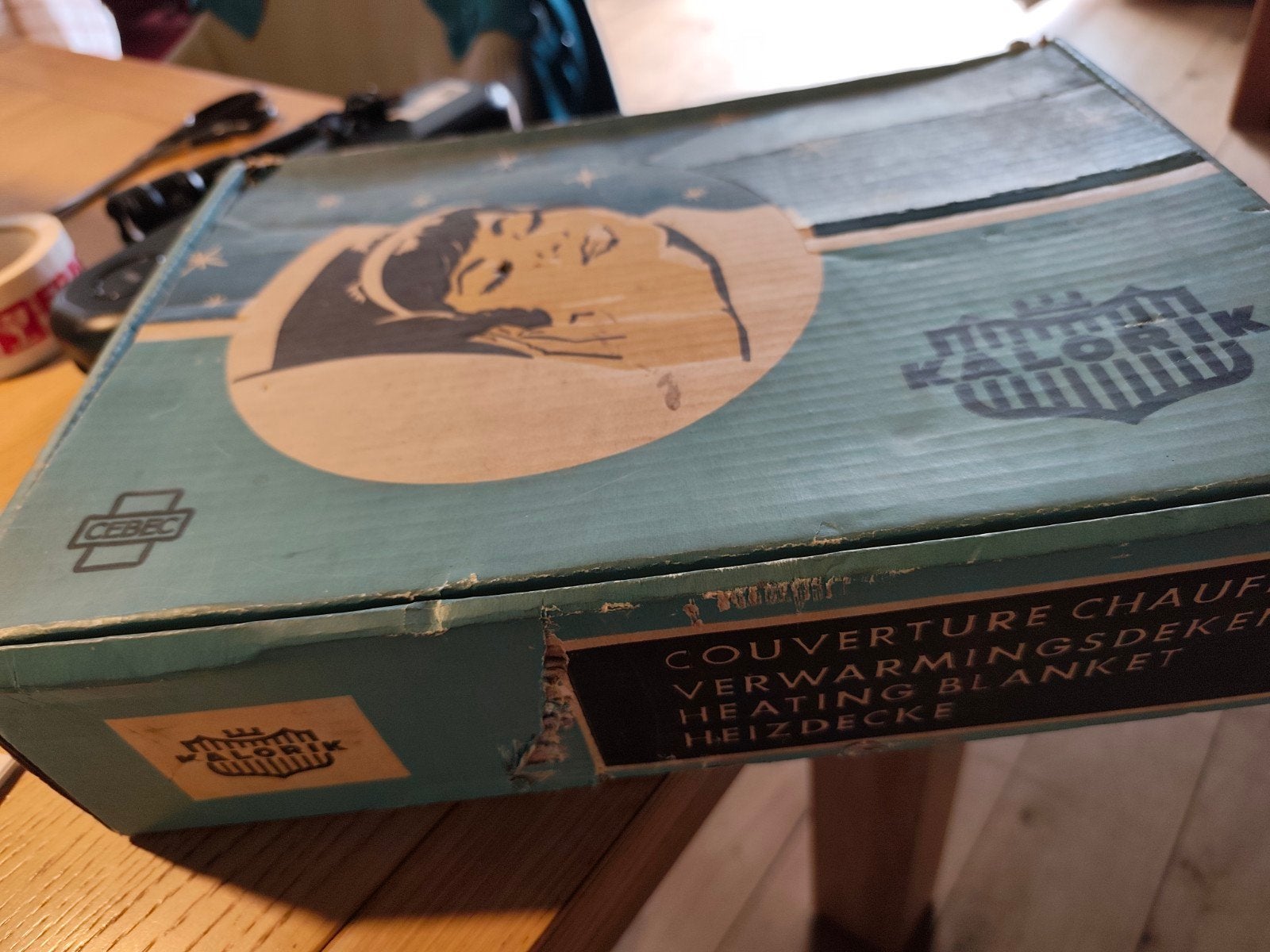 Echte vintage Electrisch deken NOOIT UIT ZIJN DOOS GEHAALD!, Antiek en Kunst, Ophalen of Verzenden