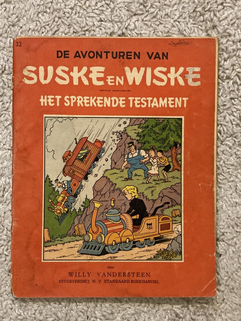 Suske en Wiske - Sprekende Testament - Nr 32 - 1e druk, 1958, Une BD, Enlèvement ou Envoi, Utilisé