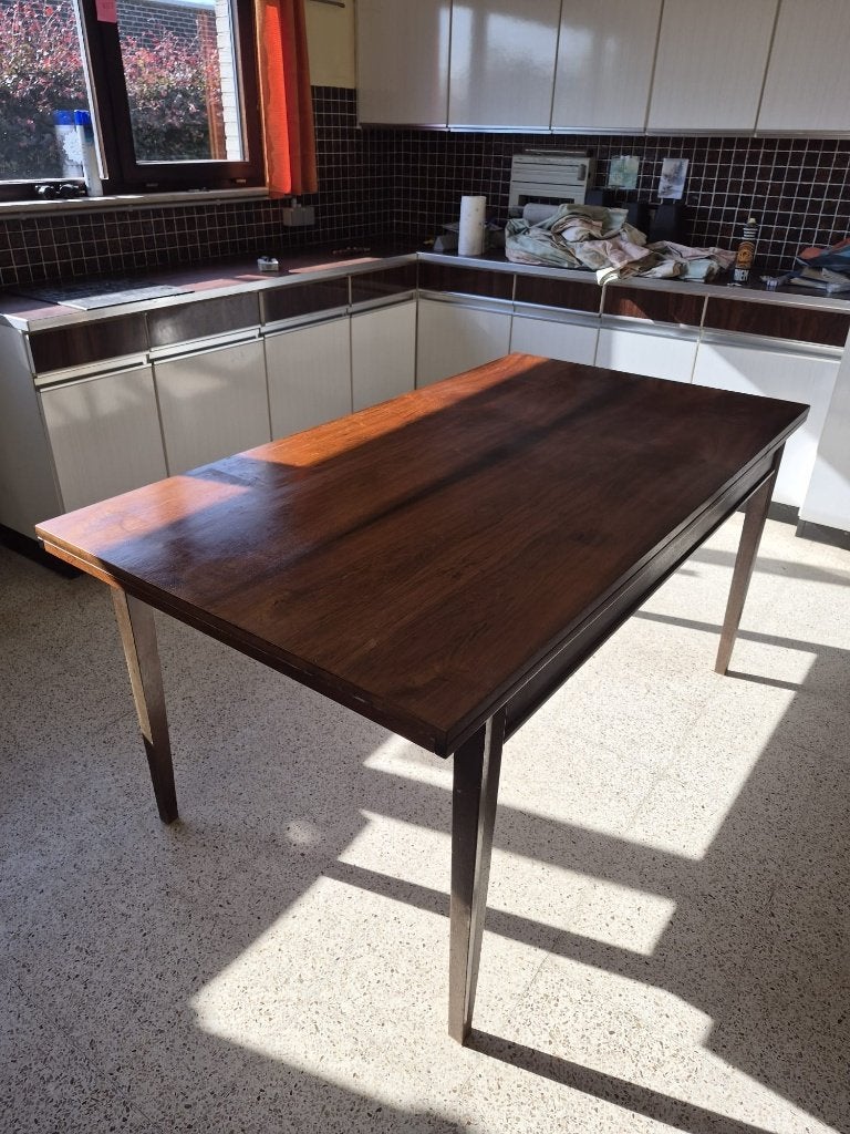 Vintage uitschuifbare tafel in palisander (jaren 60), Ophalen