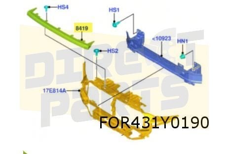 Ford Transit Custom (11/23-) sierlijst voorbumperversterking, -, -, Nieuw, Ford