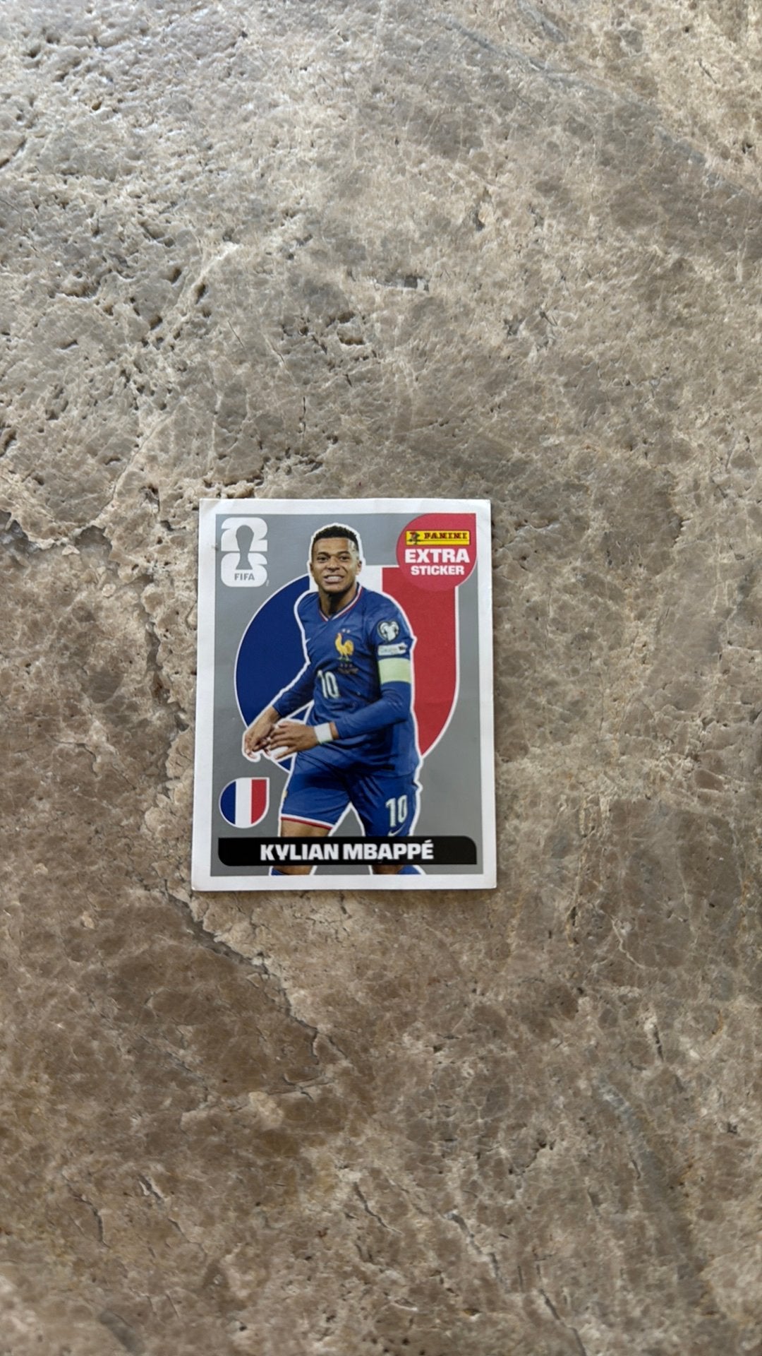 Extra sticker Mbappé zilver, Hobby en Vrije tijd, Ophalen, Zo goed als nieuw, Sticker