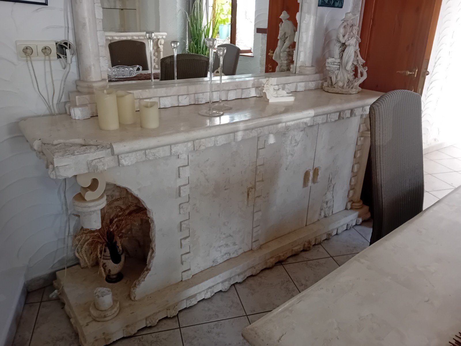 salle à manger complete, Maison & Meubles, Enlèvement, Comme neuf, Autres matériaux, Avec porte(s)