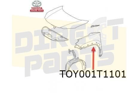 Toyota Yaris Cross voorscherm Links (8/21-) Origineel! 53812, Neuf, -, -, Garde-boue