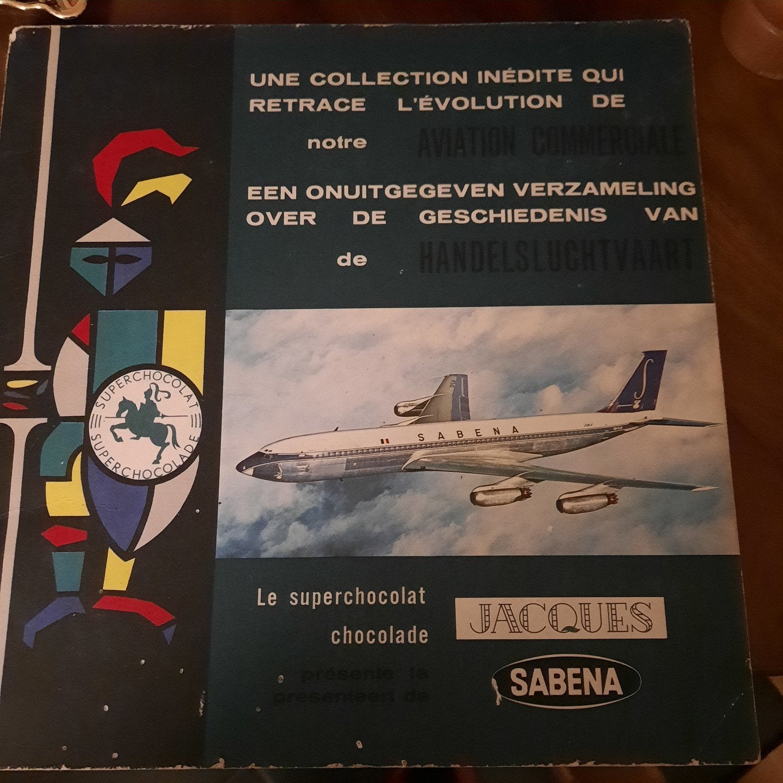 Sabena boek , prentjes van Jacques chocolade . Jaren '60 ., Verzamelen, Ophalen of Verzenden