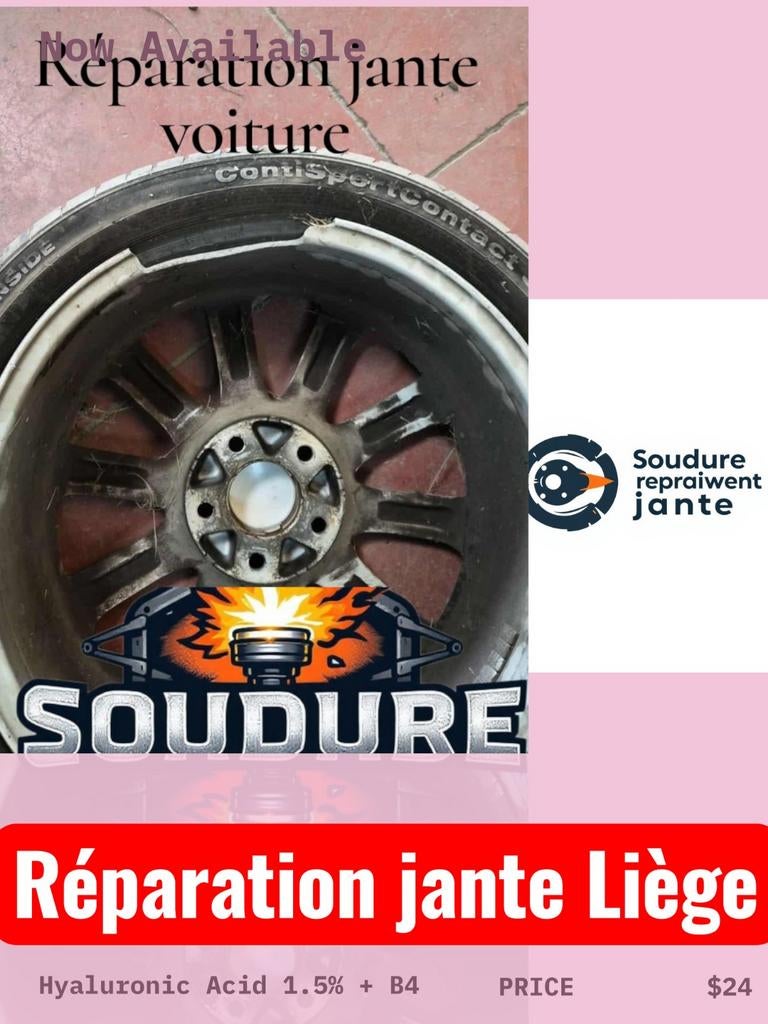 Réparation jante voiture fissuré griffer voiler liege