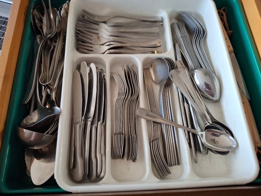 Bestek diverse, Huis en Inrichting, Ophalen, Gebruikt, Los bestek, Inox of Chroom