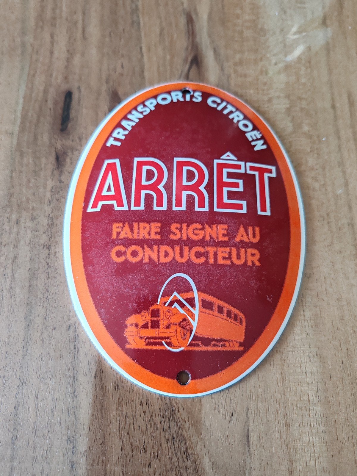 Citroën emaille plaat, Ophalen of Verzenden, Gebruikt, Reclamebord