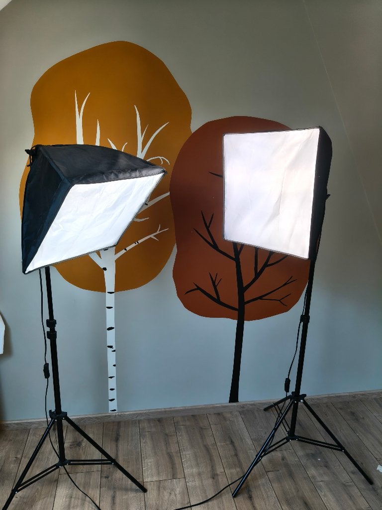 Set van 3 studiolampen voor productfotografie, Enlèvement, Utilisé, Softbox incluse, Lampe de studio