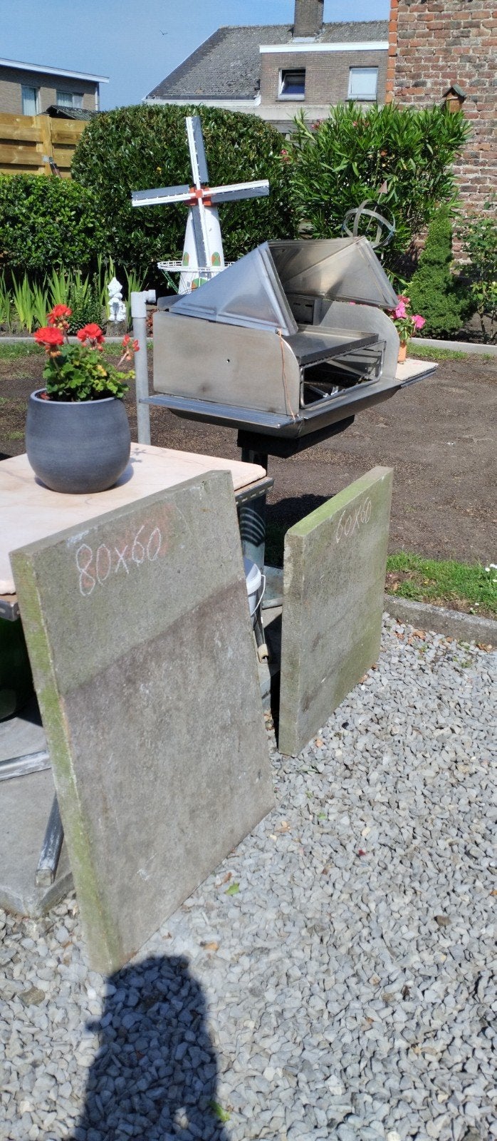 Arduin platen  afm 80 x60cmen60x60cm en 5cm dik, Tuin en Terras, Ophalen, Gebruikt