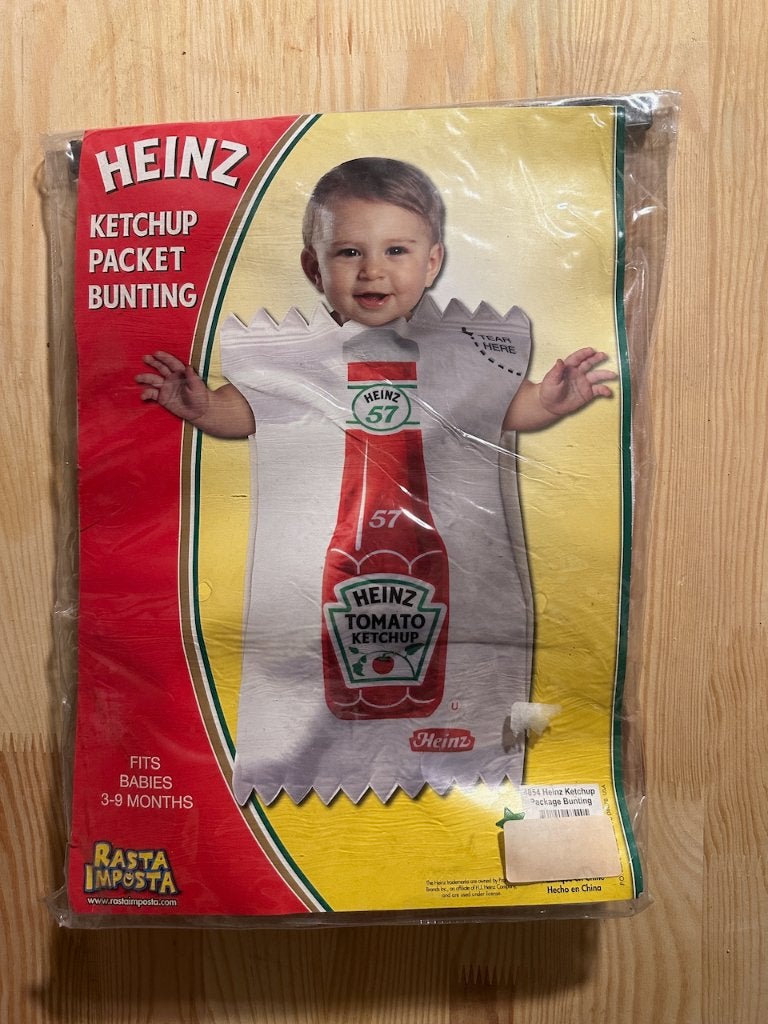 Ketchup verkleedpak baby maat 3-9 maanden NIEUW, Ophalen of Verzenden, Nieuw
