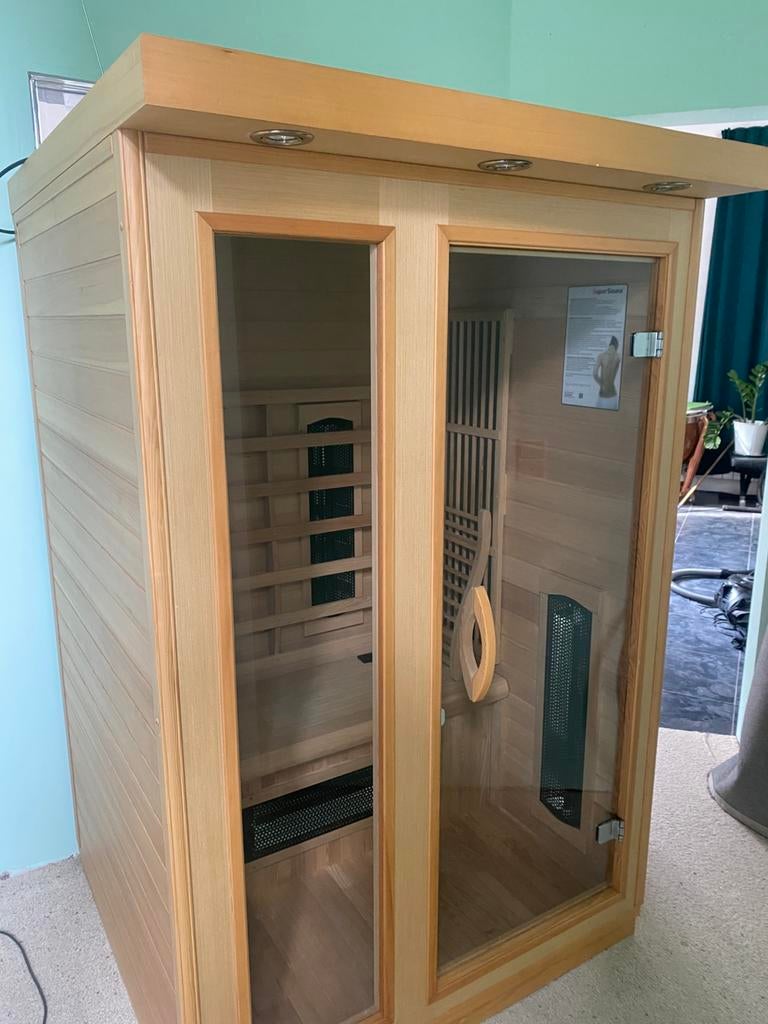 Infraroodcabine 2 personen, Ophalen, Zo goed als nieuw, Infrarood, Complete sauna