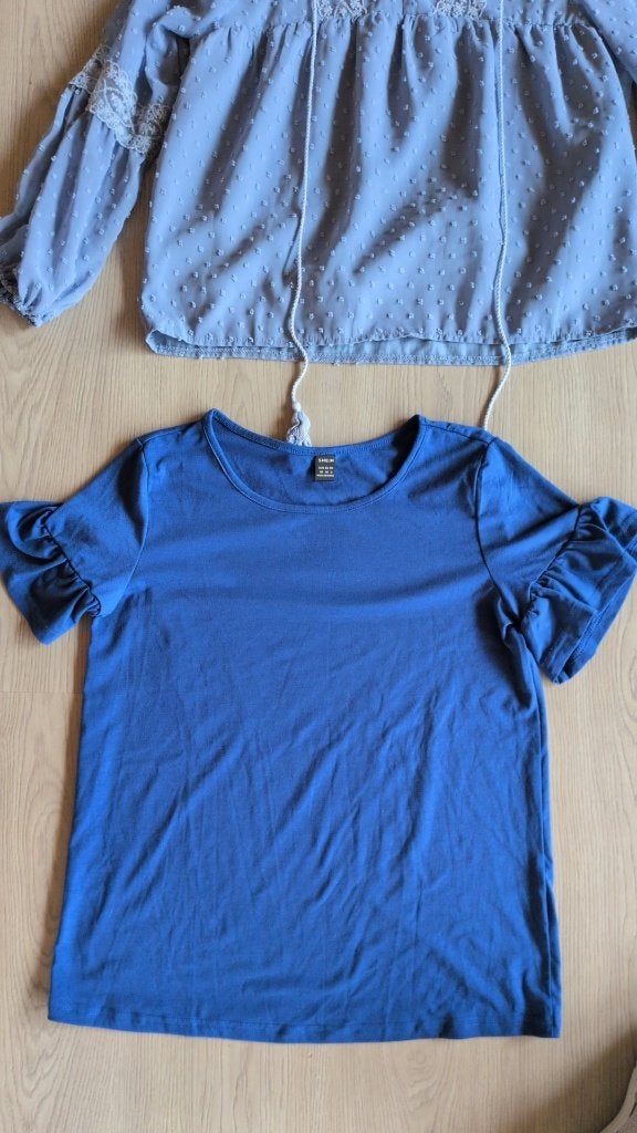 blauwe T-Shirt XS - 5€, Kleding | Dames, Blauw, Ophalen of Verzenden, Zo goed als nieuw, Korte mouw