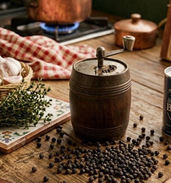 Moulin à poivre Marlux Vintage — Tonneau en bois — Fabriqué, Enlèvement ou Envoi