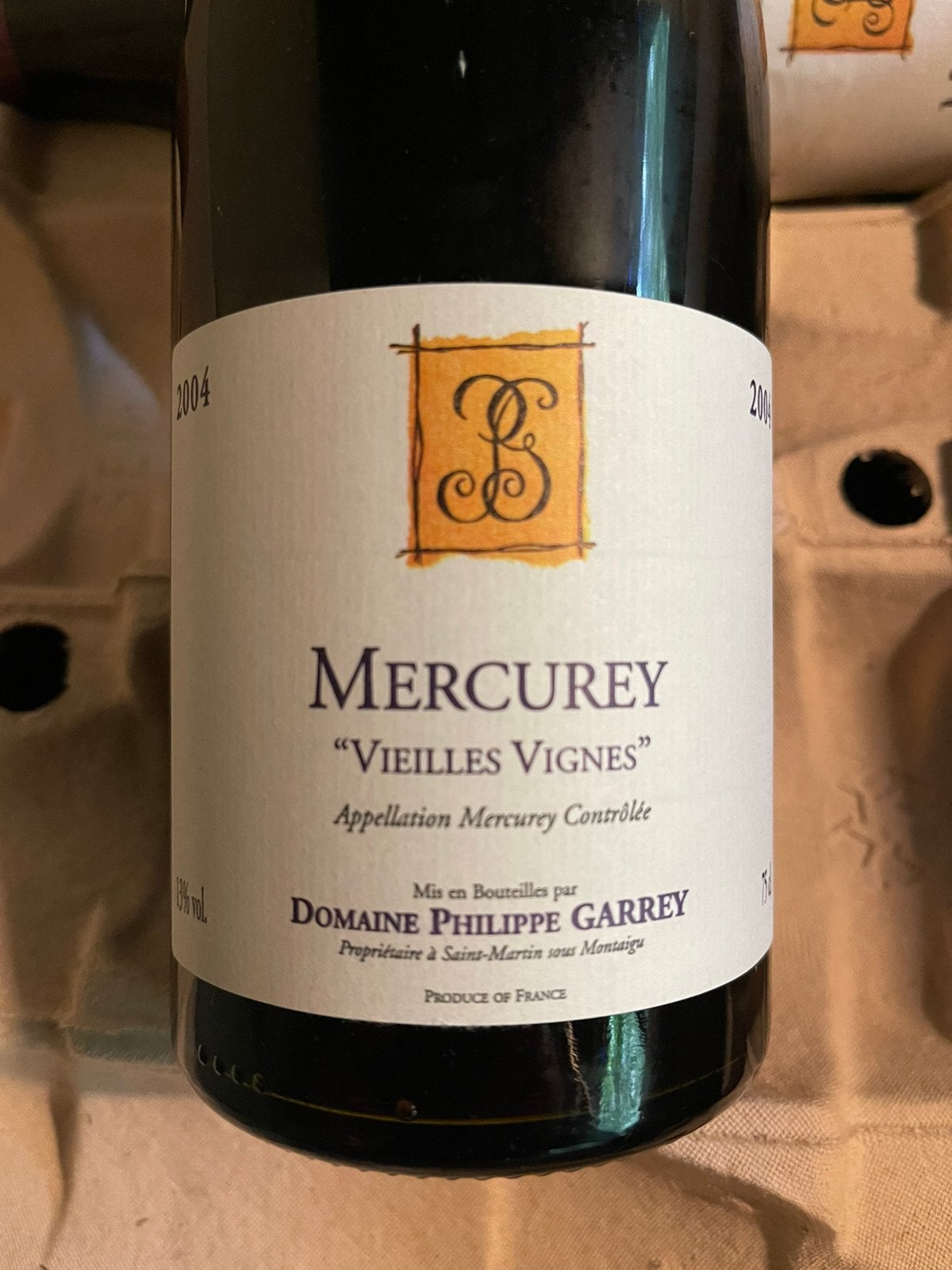 Mercurey "Vieilles Vignes" uit 2004, Enlèvement, Comme neuf