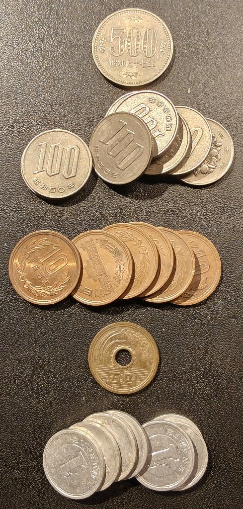Lot japanse Yen munten, Ophalen, Munten