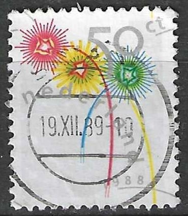 Pays-Bas 1988 - Yvert 1326 - Noël - Feux d'artifice (ST), Envoi, Affranchi