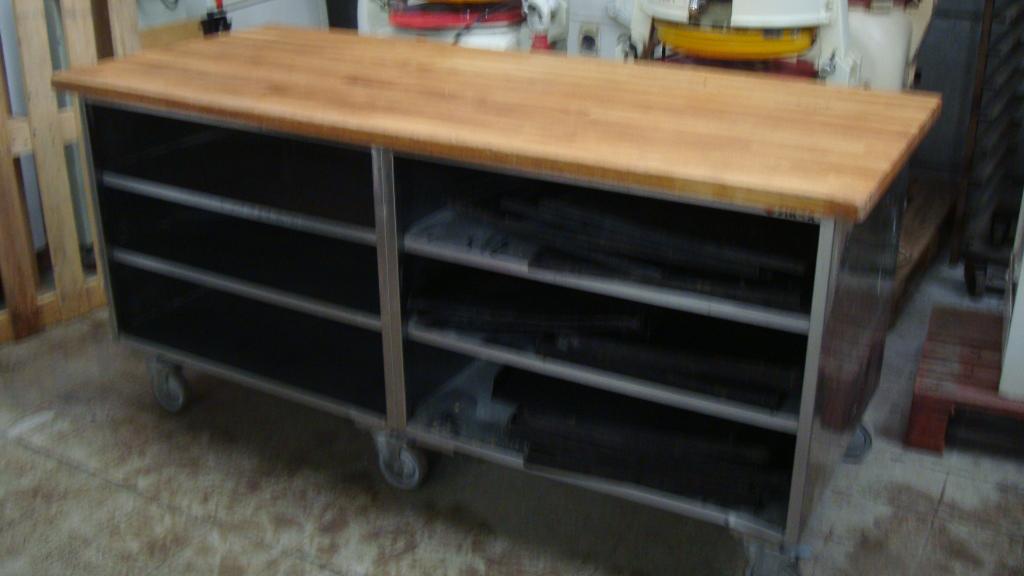 Table bois platines etc  boukangerie bakkerij, Enlèvement, Utilisé, Boulangerie et Boucherie