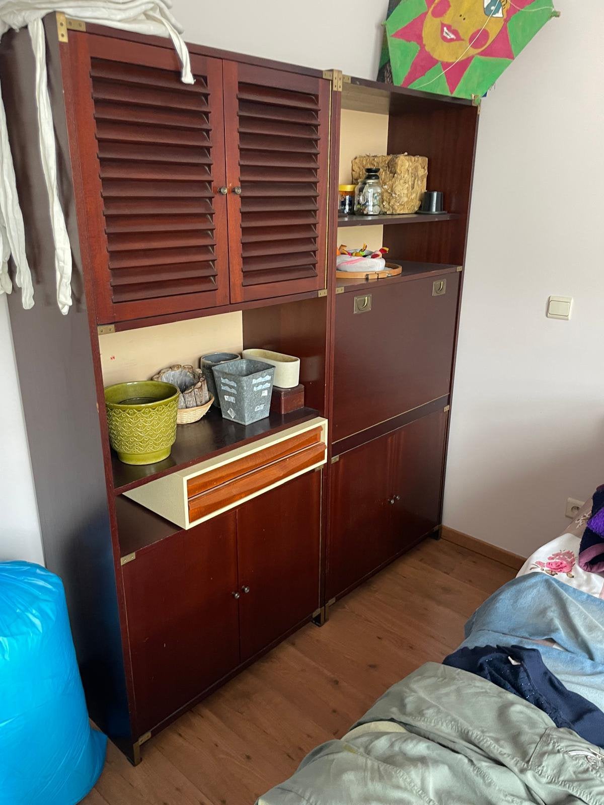 Eenpersoons bed en kasten, Ophalen, Gebruikt, Eenpersoons