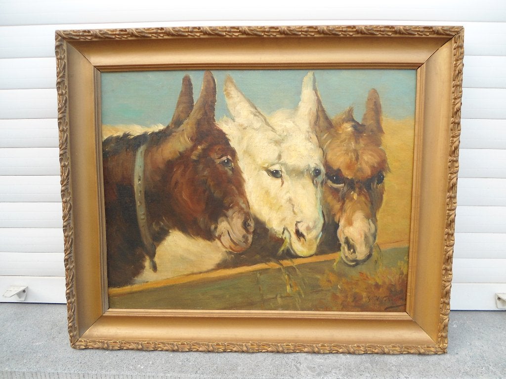 P.H.Schouten Schilderij o/p, Antiek en Kunst, Kunst | Schilderijen | Klassiek, Doek, Ophalen of Verzenden, Dieren, Impressionistisch