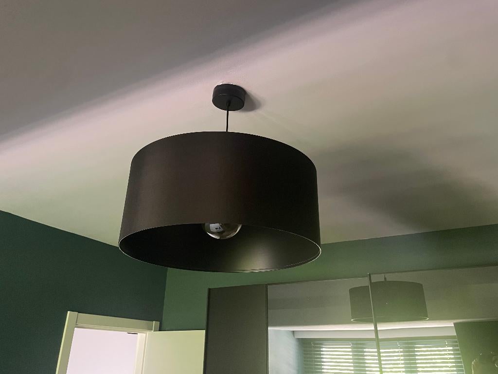 Zwarte hanglamp, Ophalen, Zo goed als nieuw, Kunststof, 50 tot 75 cm