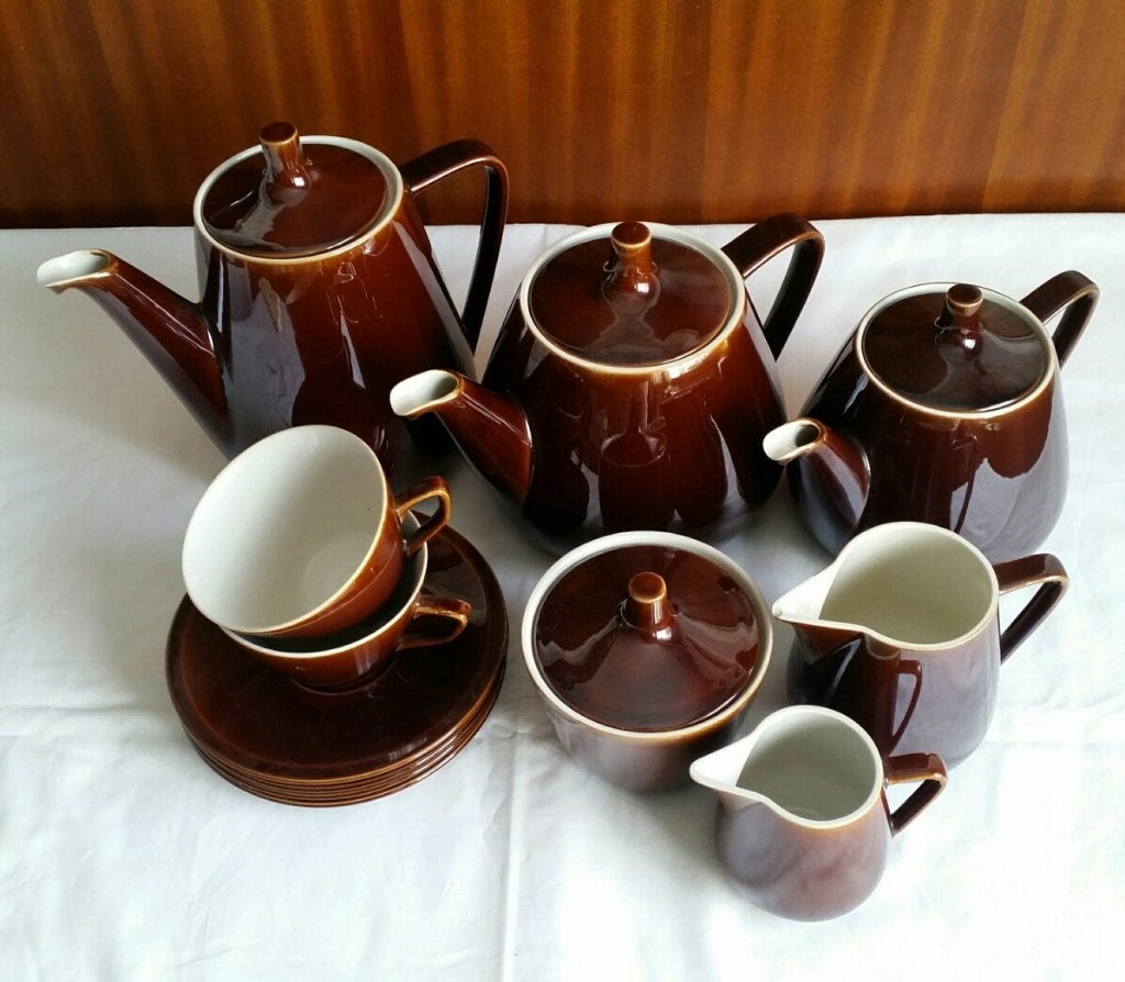 Vintage Villeroy&Boch servies bruin, Ophalen