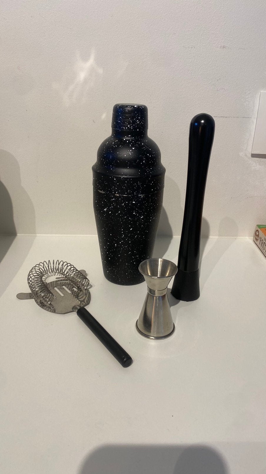 Cocktail shaker set (weinig gebruikt!), Huis en Inrichting, Ophalen, Zo goed als nieuw