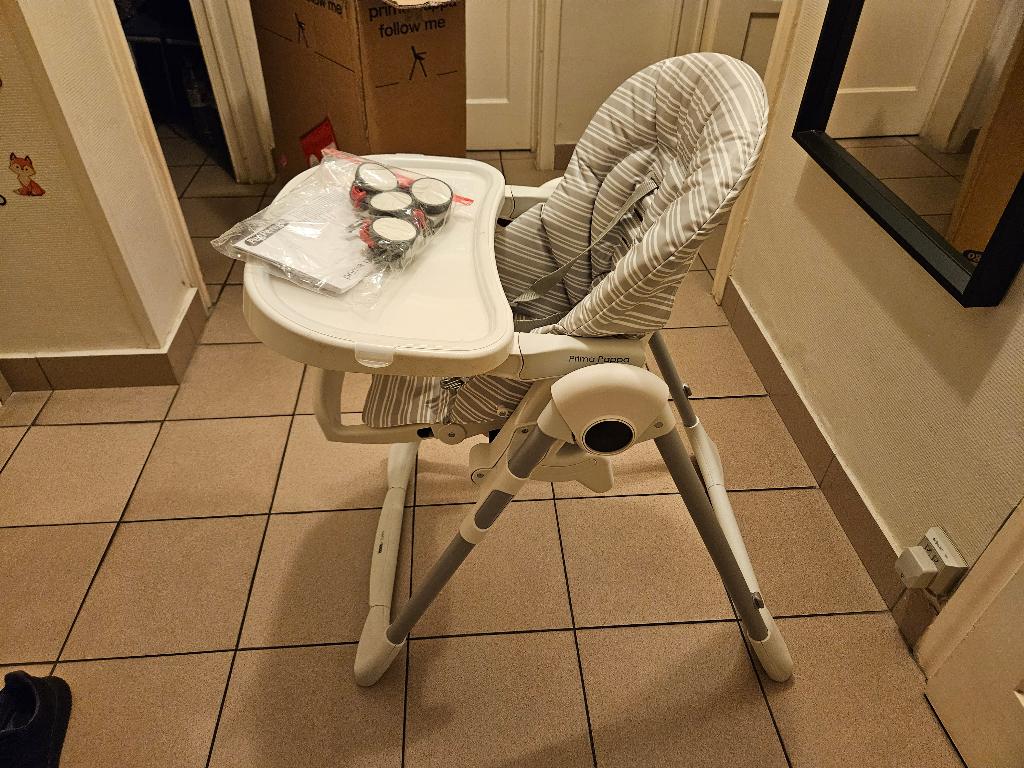 Chaise pour bébé Follow Me Prima Pappa de Peg Perego, Enlèvement ou Envoi, Utilisé, Chaise évolutive, Ceinture(s)