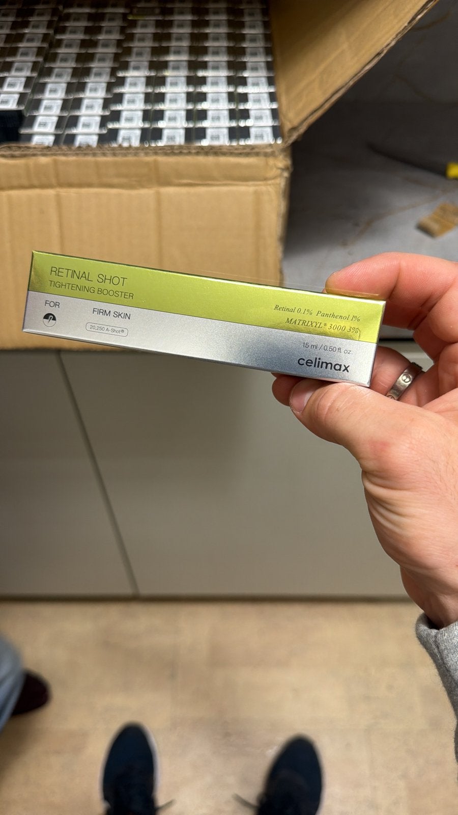 LAATSTE LOT van 95 Celimax RETINAL SHOT TIGHTENING - Serum, Ophalen of Verzenden, Zo goed als nieuw
