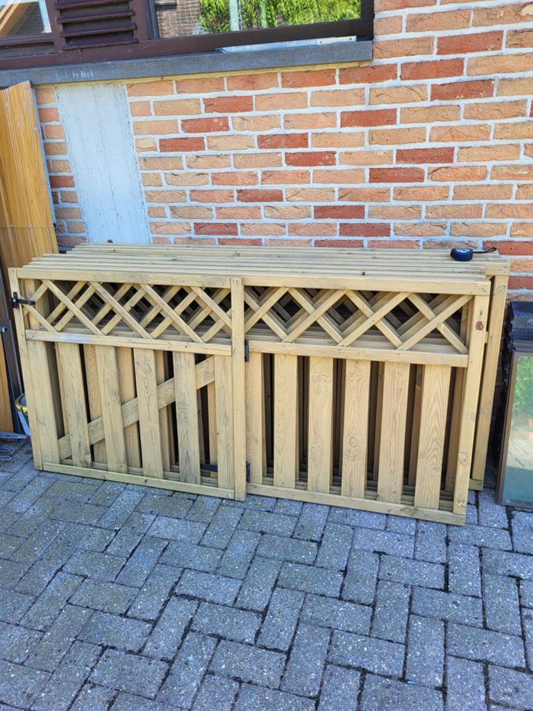 Tuinhekkens ,poort + alle toebehoren, Tuin en Terras, Ophalen
