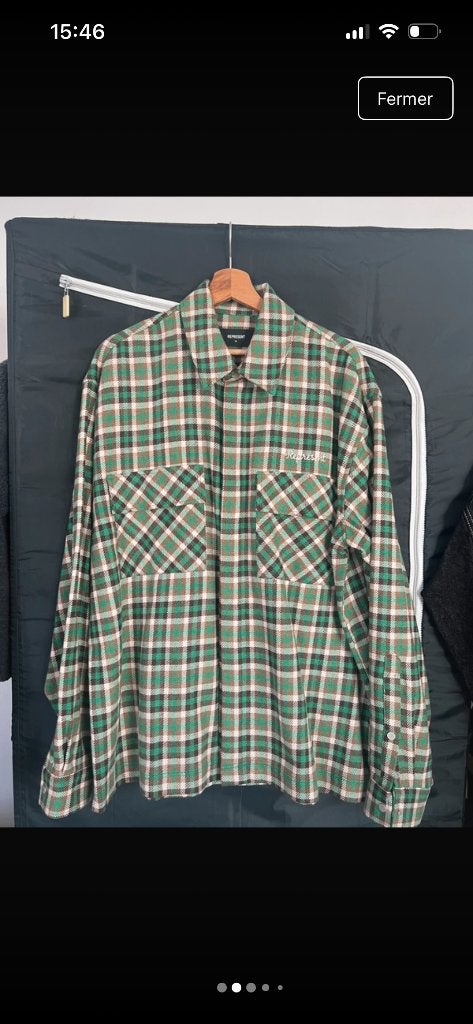 Represent clothing chemise longue manche Vert Xl, Tour de cou 43/44 (XL), Enlèvement ou Envoi, Comme neuf, Vert