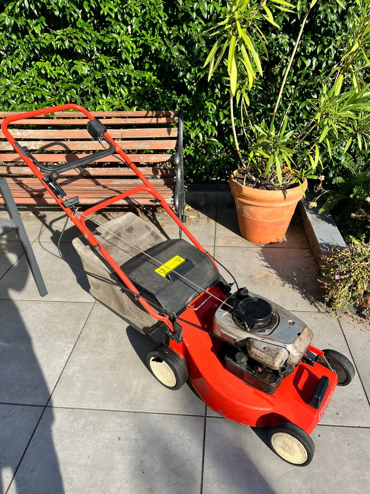 Sabo Benzine Grasmaaier, Ophalen, Cirkelmaaier, Gebruikt, 40 t/m 49 cm