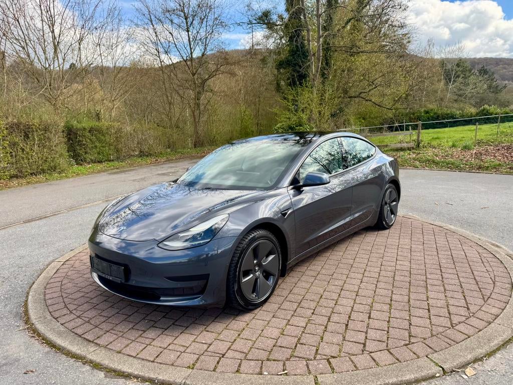 Tesla model 3, Auto's, Tesla, Lederen bekleding, Zwart, Leder, Elektrisch