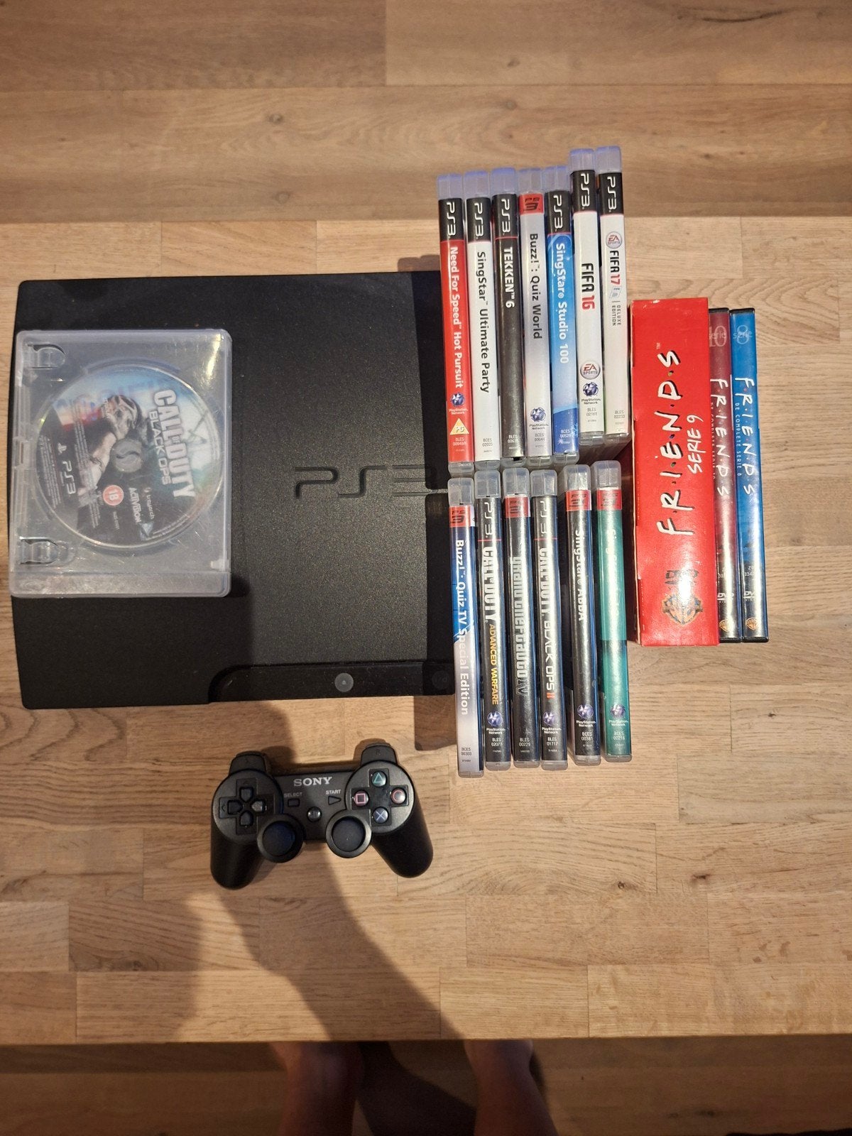 Playstation 3 + games + attributen, Games en Spelcomputers, Spelcomputers | Sony PlayStation 3, Ophalen, Phat, Met 1 controller