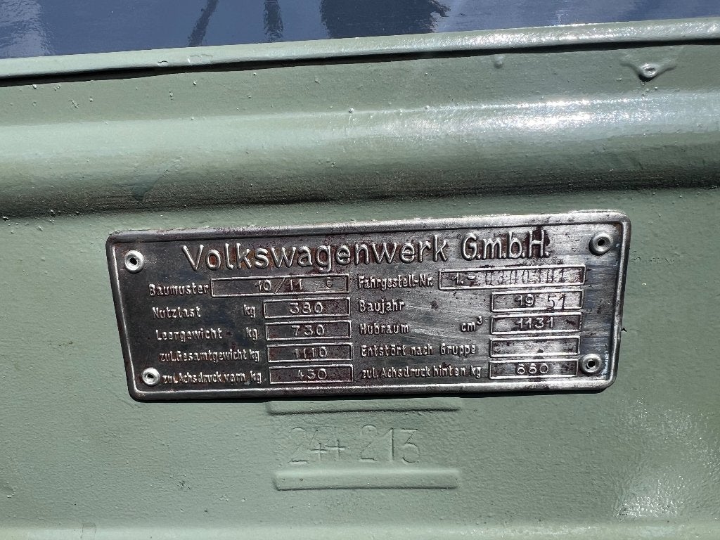 Oldtimer - Volkswagen "Brilkever" -1951-in uitmuntende staat, foto 11
