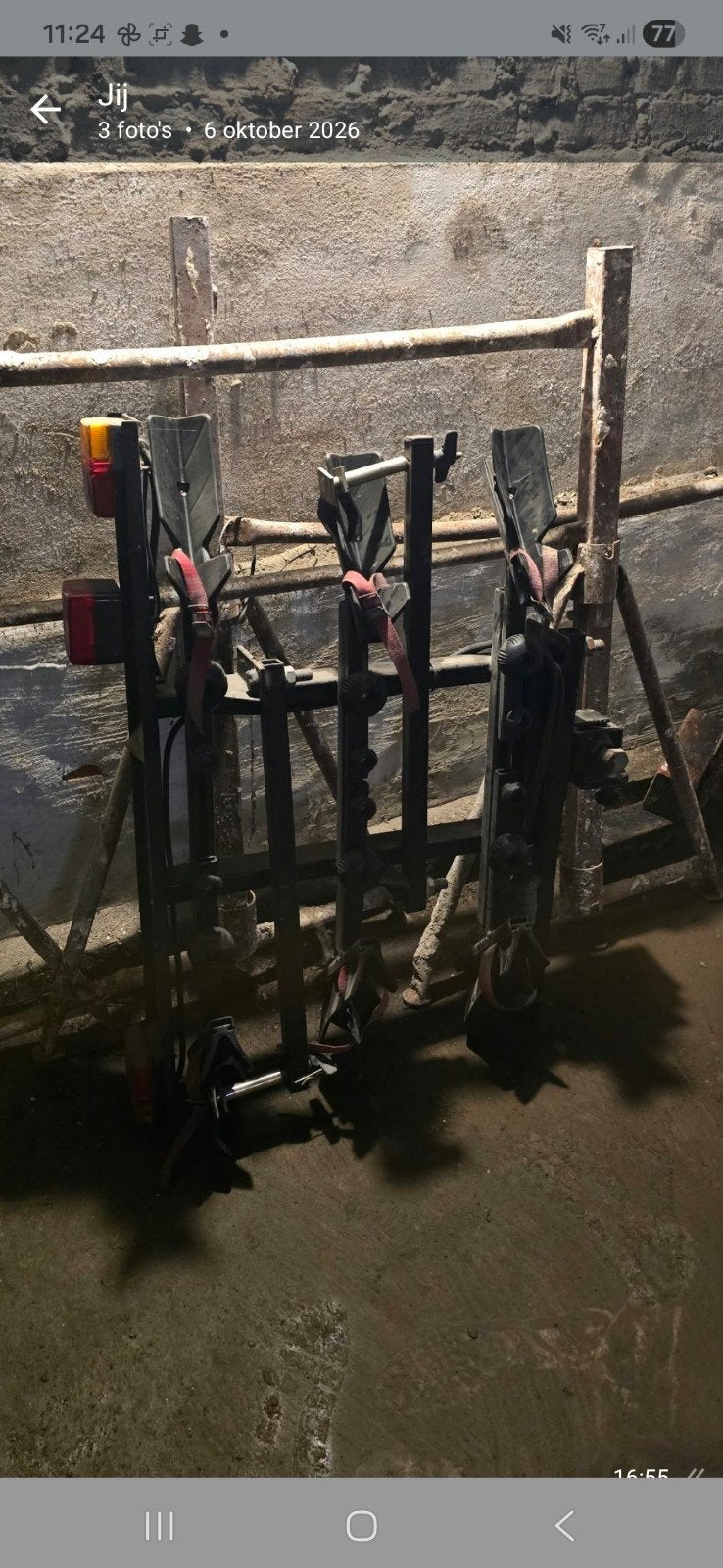 fietsenrek Kings voor 3 fietsen, Enlèvement, 3 vélos ou plus, Utilisé, Support d'attelage
