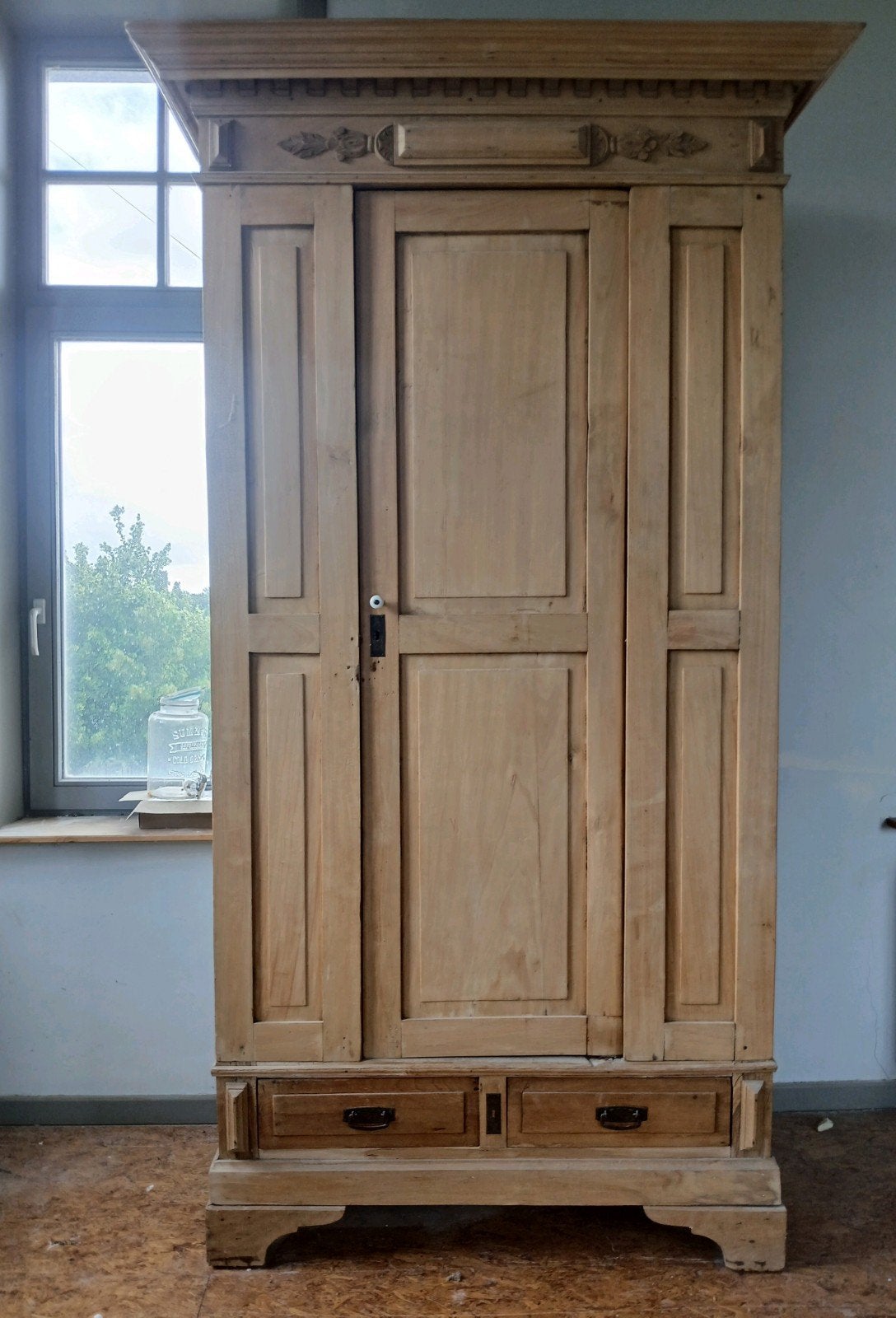 Oude kledingskast - kan dienst doen als vestiaire, Avec espace de penderie, 100 à 150 cm, Enlèvement, Utilisé