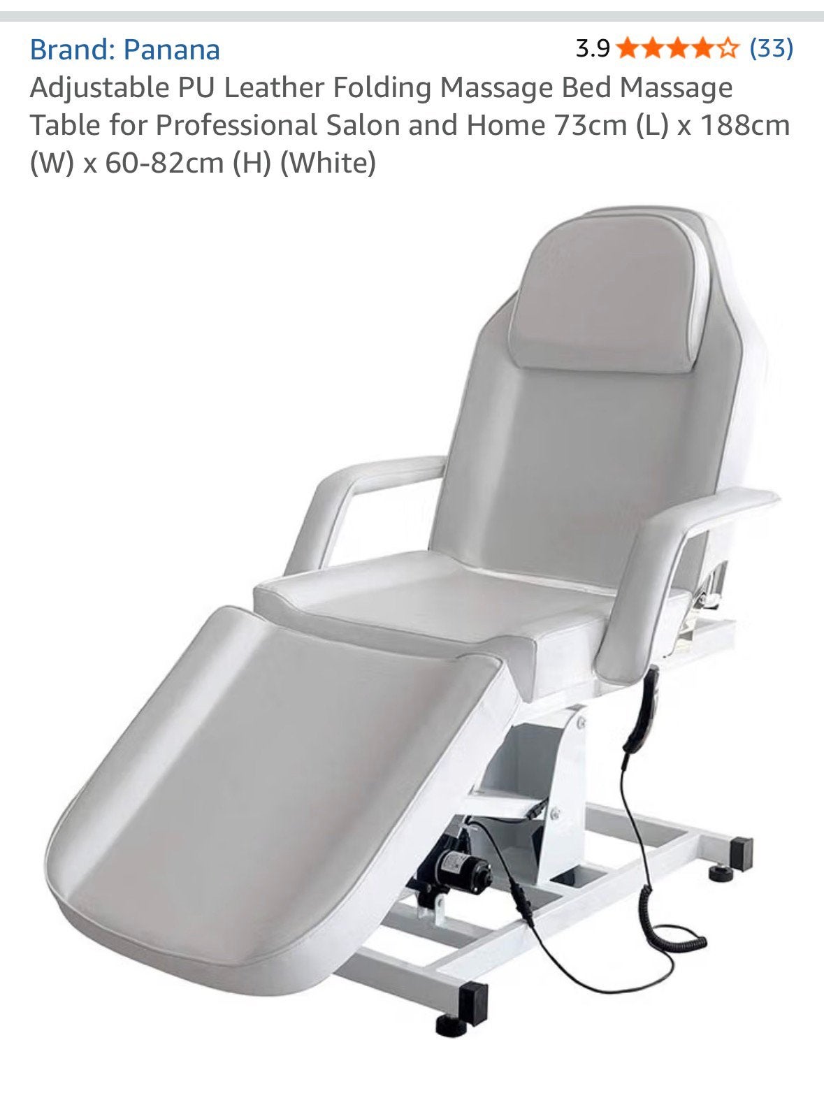 Lit de massage pliable en cuir PU réglable, Enlèvement, Comme neuf