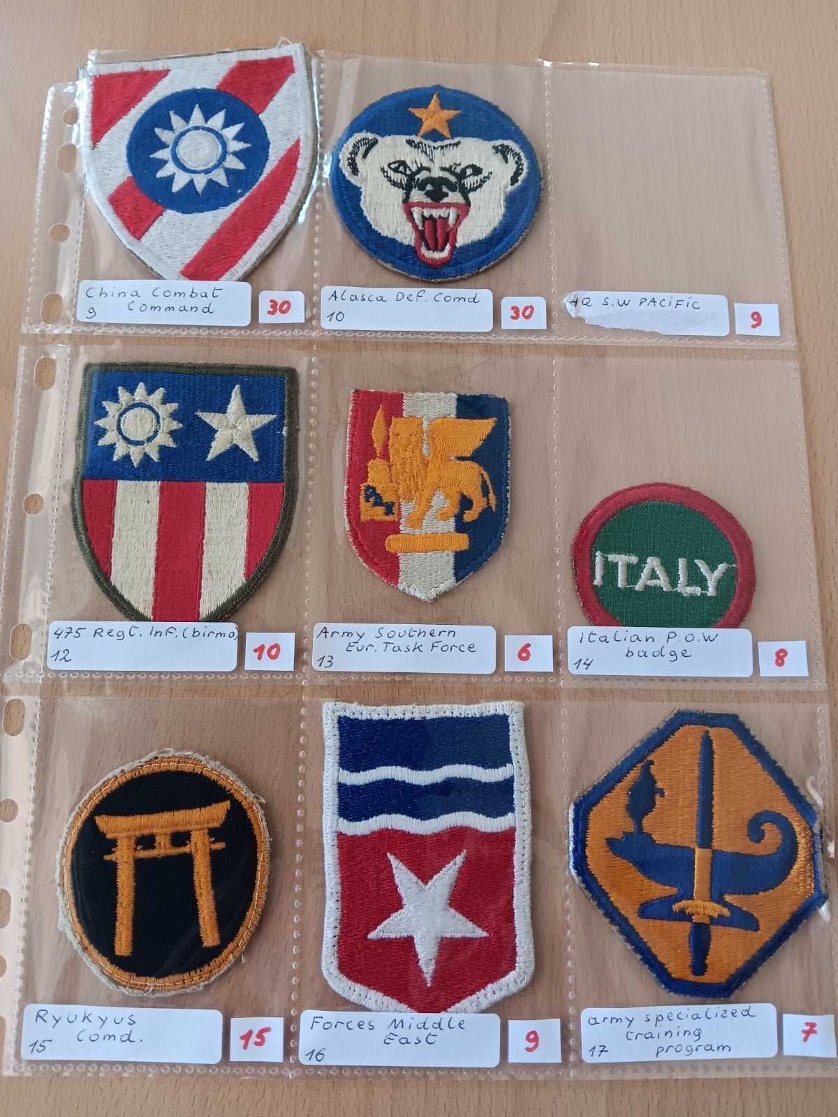 Us ww2 patches, Ophalen of Verzenden