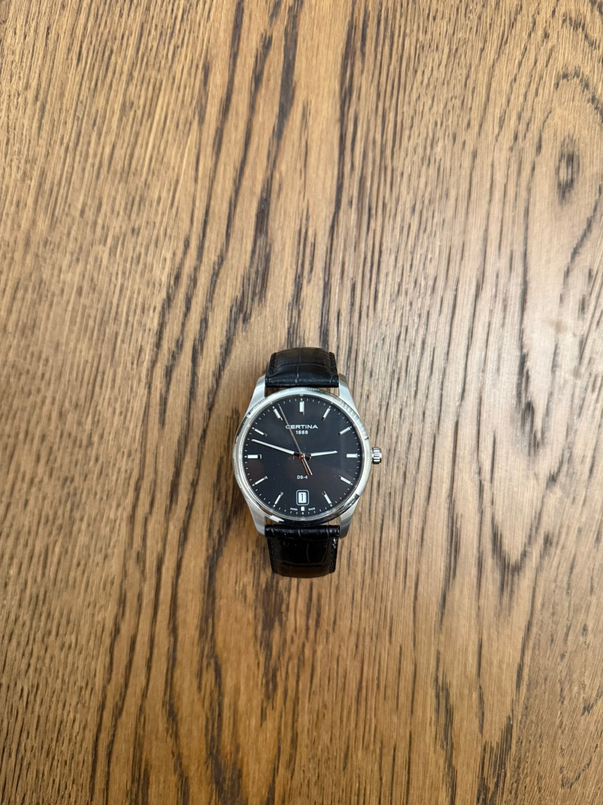 Certina DS-4 Horloge (Zwarte Wijzerplaat & Lederen Band), Ophalen