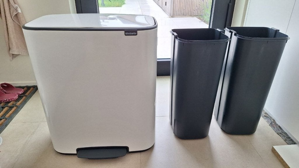 Vuilnisemmer Brabantia Bo Pedal Bin 2 x 30 Liter White, Huis en Inrichting, Woonaccessoires | Prullenbakken, Ophalen, Met pedaal
