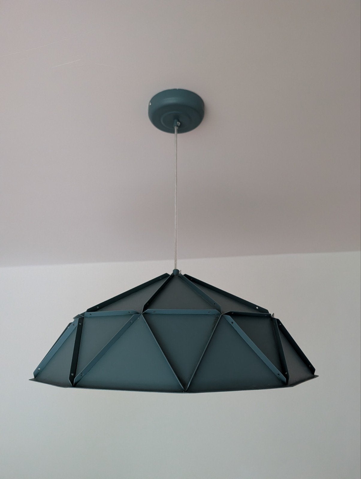 Lichtblauwe hanglamp, Huis en Inrichting, Lampen | Hanglampen, Ophalen