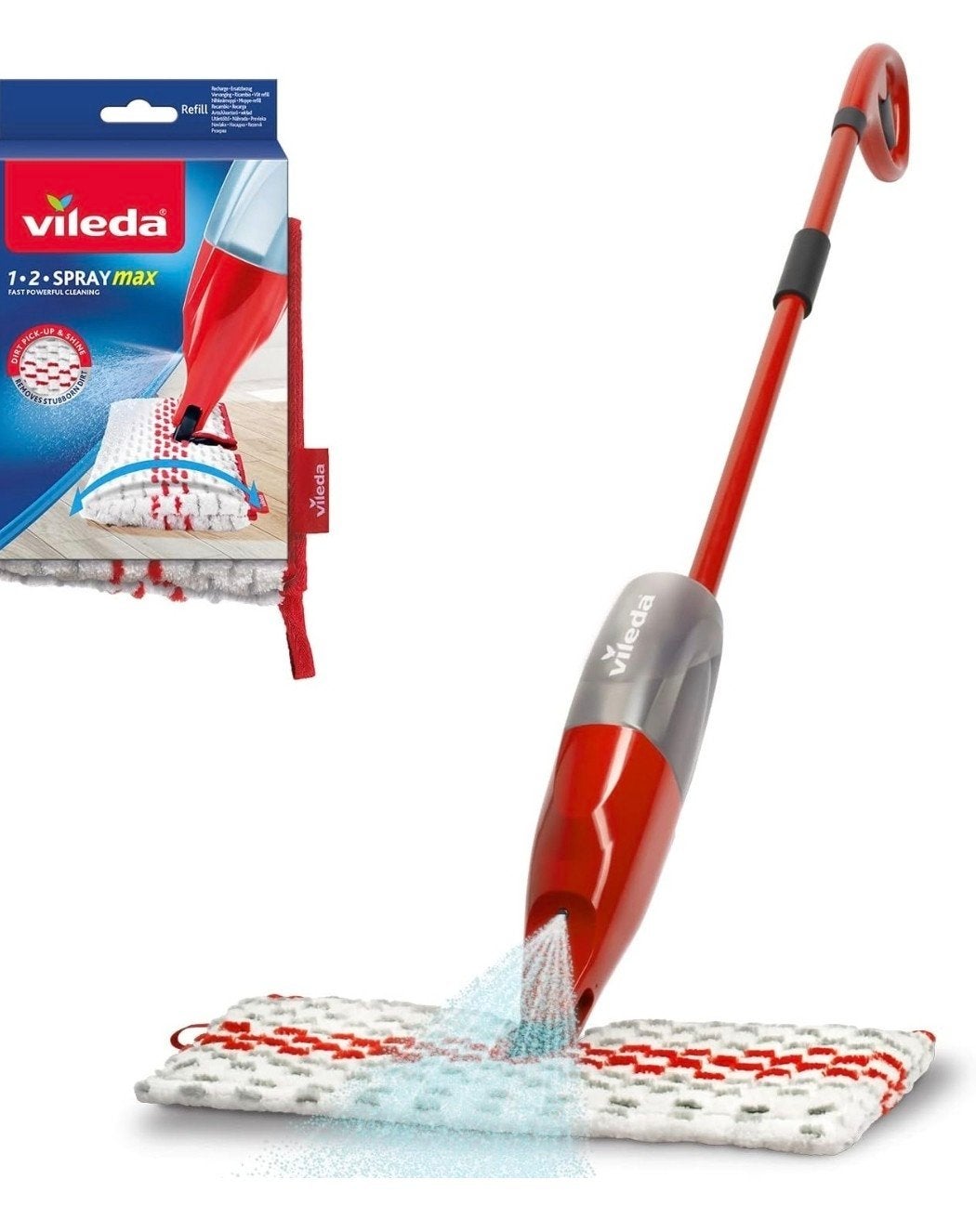 Vileda - Balai Spray 1-2 Spray Max + 2 lingettes, Maison & Meubles, Produits de nettoyage, Enlèvement