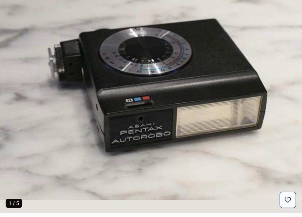 Flash Asahi Pentax Autorobo nr.650652 avec étui, Enlèvement ou Envoi, Utilisé, Pentax, Inclinable