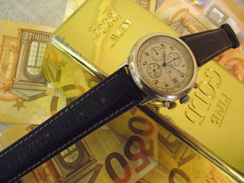 Chronographe Bernard Piot, Bijoux, Sacs & Beauté, Montres | Hommes, Comme neuf, Montre-bracelet, Autres marques, Argent, Cuir