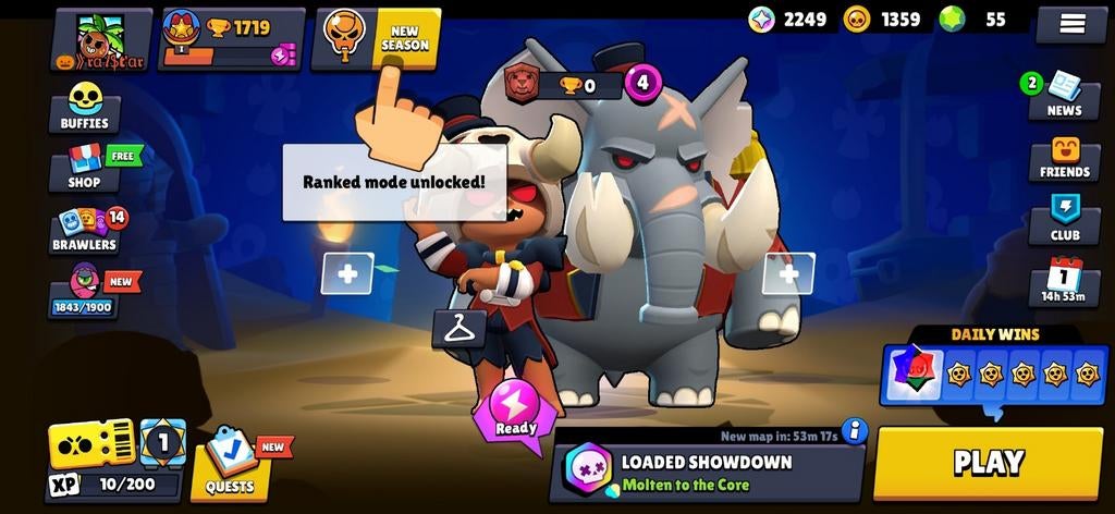 Brawl stars mini acount, Ophalen