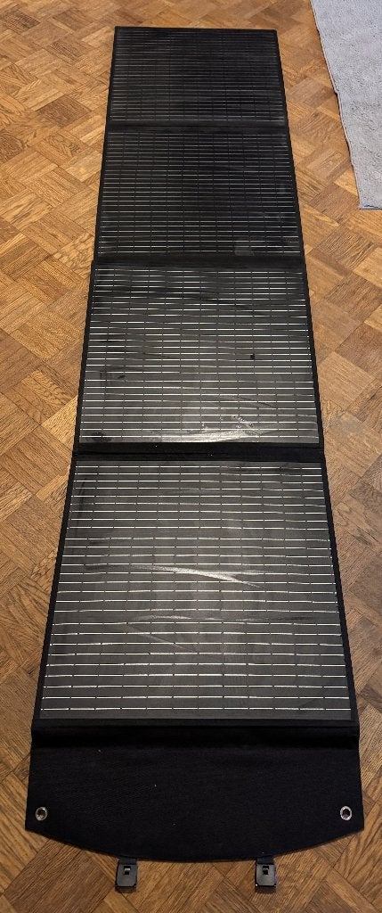 'Panneau solaire pliable Mestic MSFO-200 + Power Cable Kit, Caravanes & Camping, Enlèvement, Comme neuf