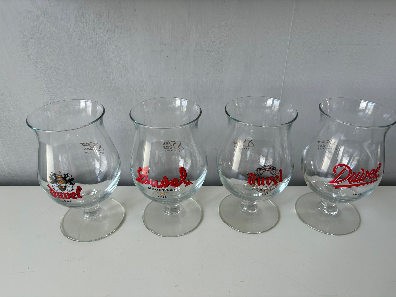 4 verres de collection DUVEL (85e anniversaire), Enlèvement ou Envoi, Comme neuf